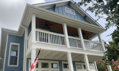 Exterior House Painting - Blue & White