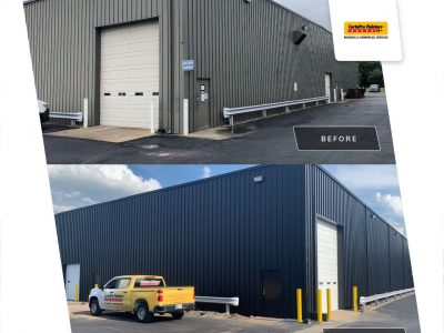 before and after warehouse painting project