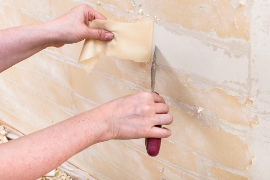 wallpaper removal via scraping
