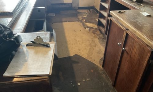 Worn Bar Floor Before Replacement