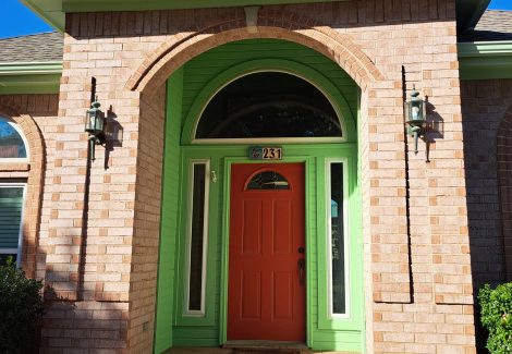 Entryway & Garage Doors Color Change