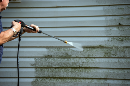 power washing dirt removal