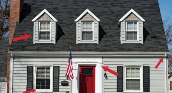 Gray cape cod home