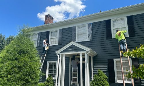 Westerville case study during photo men on ladders